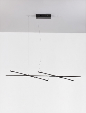 9695213 Lustra Nova Luce RACCIO LED 27W 1308lm 3000K Metal & Acrylic  Black Dimabil Triac IP20 [2]