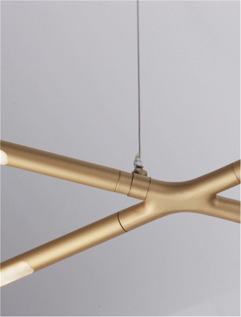 9695214 Lustra Nova Luce RACCIO LED 27W 1491lm 3000K Metal & Acrylic  Brass Gold Dimabil Triac IP20 [6]