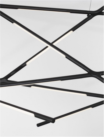 9695216 Lustra Nova Luce RACCIO LED 109W 6868lm 3000K Metal & Acrylic  Black Dimabil Triac IP20 [4]
