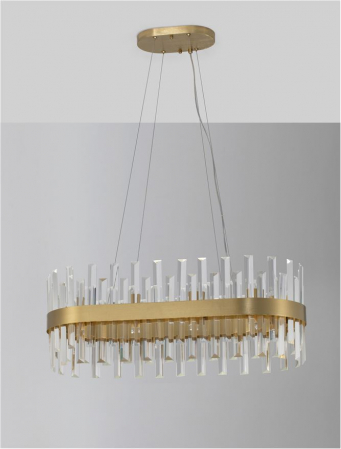 9695217 Lustra Nova Luce CROWN G9 10x5W   Metal Clear Crystal Satin Gold  IP20 [6]