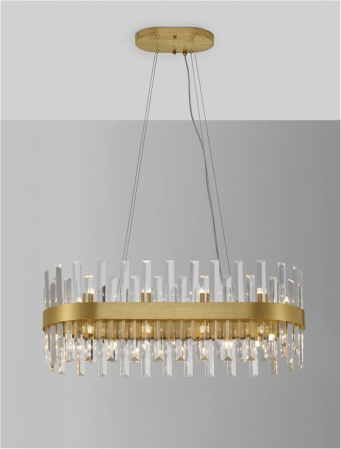 9695217 Lustra Nova Luce CROWN G9 10x5W   Metal Clear Crystal Satin Gold  IP20 [5]