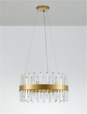 9695218 Lustra Nova Luce CROWN G9 7x5W   Metal Clear Crystal Satin Gold  IP20 [2]