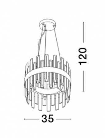 9695219 Lustra Nova Luce CROWN G9 5x5W   Metal Clear Crystal Satin Gold  IP20 [5]
