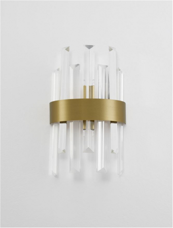 9695220 Aplica Nova Luce CROWN G9 1x5W   Metal Clear Crystal Satin Gold  IP20 [2]