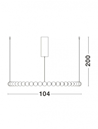 9695232 Lustra Nova Luce PERLA LED 96W 8076lm 3000K Metal & Opal Glass Gold Dimabil Triac IP20 [1]