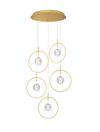 Lustre - 9695235 Lustra Nova Luce ATOS LED 32W 3925lm 3000K Aluminium & Acrylic Satin Gold Nedimabil IP20