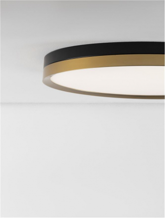 9695237 Plafoniera Nova Luce CANTRIA LED 38W 2198lm 3000K Metal & Acrylic  Black Brass Gold Nedimabil IP20 [3]