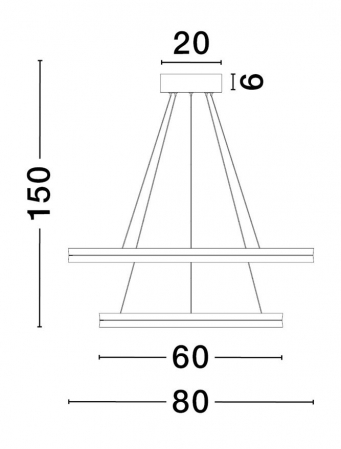 9695239 Lustra Nova Luce CANTRIA LED 98W 7643lm 3000K Metal & Acrylic  Black Brass Gold Dimabil Triac IP20 [2]