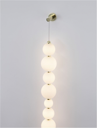9695244 Aplica Nova Luce PERLA LED 42W 3958lm 3000K Metal & Opal Glass Gold Dimabil Triac IP20 [2]