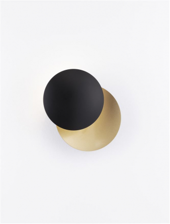 9695247 Aplica Nova Luce SHELL LED 7W 101lm 3000K Aluminium Sandy Black & Gold Nedimabil IP20 [2]