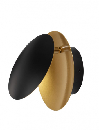 Moderne - 9695247 Aplica Nova Luce SHELL LED 7W 101lm 3000K Aluminium Sandy Black & Gold Nedimabil IP20