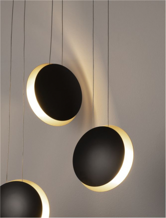 9695249 Lustra Nova Luce SHELL LED 18W 357lm 3000K Aluminium Sandy Black & Gold Nedimabil IP20 [3]