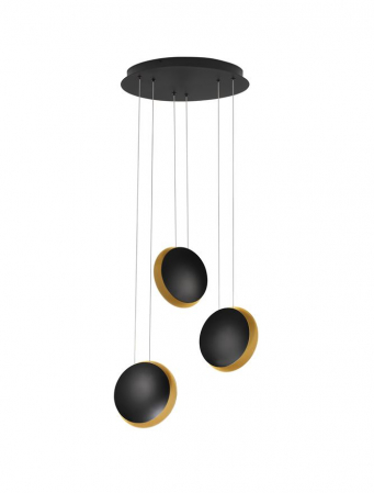 Lustre - 9695249 Lustra Nova Luce SHELL LED 18W 357lm 3000K Aluminium Sandy Black & Gold Nedimabil IP20