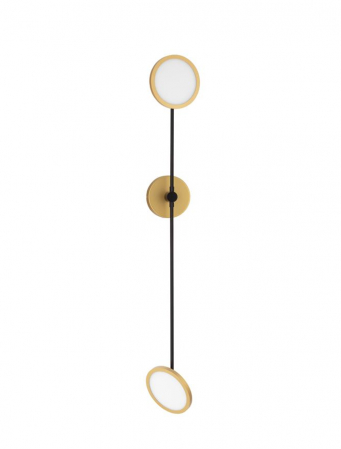 ILUMINAT INTERIOR - 9695251 Aplica Nova Luce SCOPE LED 19W 2494lm 3000K Metal & Acrylic  Black & Gold Nedimabil IP20
