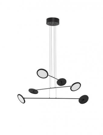 9695254 Lustra Nova Luce SCOPE LED 51W 6376lm 3000K Metal & Acrylic  Black Dimabil Triac IP20