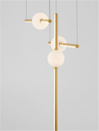 9695257 Lustra Nova Luce ACROBAT LED 27W 2542lm 3000K Aluminium & Opal Glass Black & Gold Dimabil Triac IP20 [3]