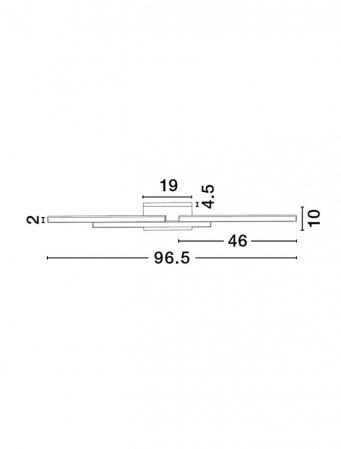 9695266 Aplica baie Nova Luce CHART LED 31W 2077lm 3000K Aluminium & Acrylic Gold Nedimabil IP44 [1]
