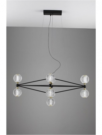 9695300 Lustra Nova Luce BELINDA LED 42W 2238lm 3000K  Aluminium & Acrylic Black Dimabil Triac IP20 [5]