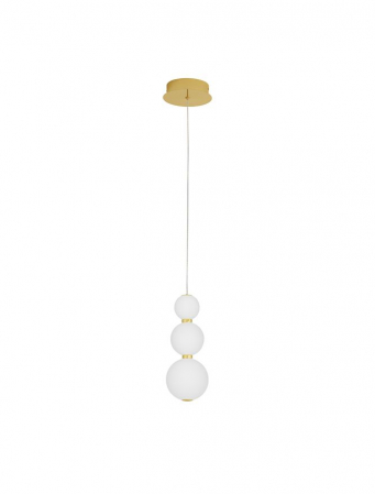ILUMINAT INTERIOR - 9695301 Pendul Nova Luce PERLA LED 11W 963lm 3000K Metal & Opal Glass Gold Nedimabil IP20