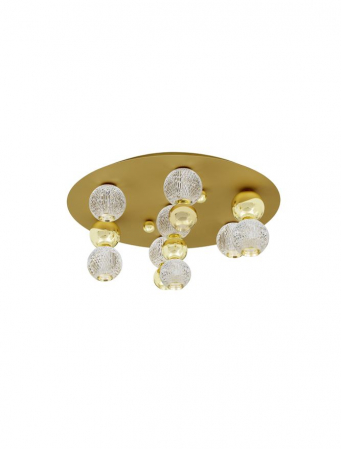 Plafoniere - 9695600 Plafoniera Nova Luce BRILLE LED 39W 2350lm 3200K  Aluminium & Acrylic Gold Dimabil Triac IP20
