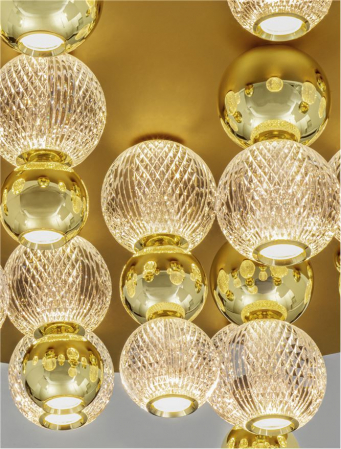 9695700 Plafoniera Nova Luce BRILLE LED 90W 5171lm 3200K  Aluminium & Acrylic Gold Dimabil Triac IP20 [6]
