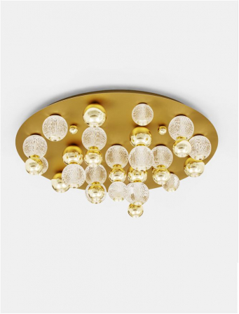 9695700 Plafoniera Nova Luce BRILLE LED 90W 5171lm 3200K  Aluminium & Acrylic Gold Dimabil Triac IP20 [3]