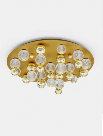 9695700 Plafoniera Nova Luce BRILLE LED 90W 5171lm 3200K  Aluminium & Acrylic Gold Dimabil Triac IP20 [2]