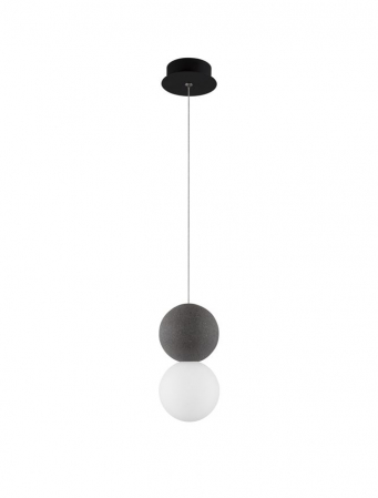 Moderne - 9704191 Pendul Nova Luce ZERO G9 1x5W   Concrete & Aluminium & Opal Glass Gray  IP20
