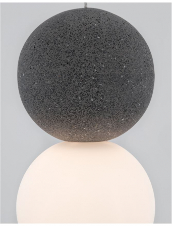 9704191 Pendul Nova Luce ZERO G9 1x5W   Concrete & Aluminium & Opal Glass Gray  IP20 [5]