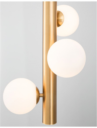 9724581 Suspensie Nova Luce JAKLIN G9 3x5W IP20 Glass/Metal Opal Antique Brush Gold Fabric Wire [4]