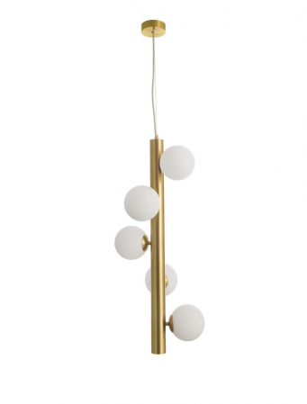 9724582 Suspensie Nova Luce JAKLIN G9 5x5W IP20 Metal & Sticla Gold Opal NOVALUCE