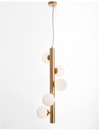 9724582 Suspensie Nova Luce JAKLIN G9 5x5W IP20 Metal & Sticla Gold Opal NOVALUCE [2]