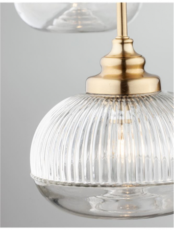 9731214 Suspensie Nova Luce MOND E14 3x5W lm  IP20 Metal & Clear Glass Satin Gold NOVALUCE [3]