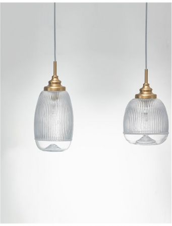 9731216 Suspensie Nova Luce MOND E14 3x5W lm  IP20 Metal & Clear Glass Satin Gold [3]