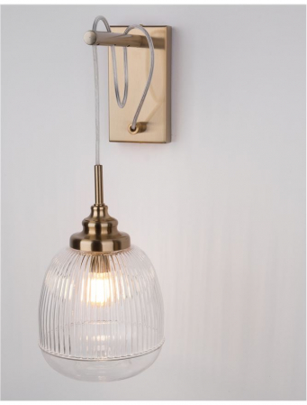 9738200 Aplica Nova Luce MOND E14 1X5W   Metal Satin Gold  IP20 [3]
