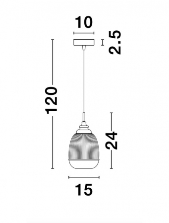 9738210 Suspensie Nova Luce MOND E14 1x5W lm  IP20 Metal & Clear Glass Satin Gold NOVALUCE [5]