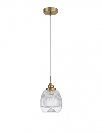 Lustre - 9738210 Suspensie Nova Luce MOND E14 1x5W lm  IP20 Metal & Clear Glass Satin Gold NOVALUCE