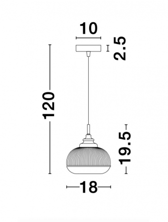 9738211 Suspensie Nova Luce MOND E14 1x5W lm  IP20 Metal & Clear Glass Satin Gold NOVALUCE [5]