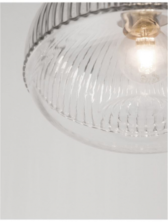 9738211 Suspensie Nova Luce MOND E14 1x5W lm  IP20 Metal & Clear Glass Satin Gold NOVALUCE [4]