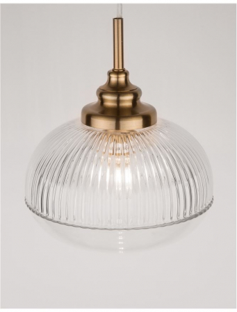 9738211 Suspensie Nova Luce MOND E14 1x5W lm  IP20 Metal & Clear Glass Satin Gold NOVALUCE [2]