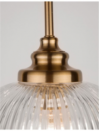 9738211 Suspensie Nova Luce MOND E14 1x5W lm  IP20 Metal & Clear Glass Satin Gold NOVALUCE [3]