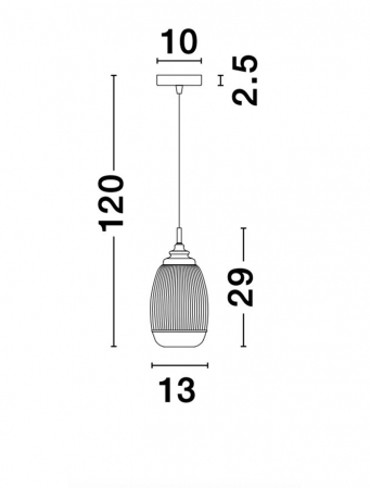 9738212 Suspensie Nova Luce MOND E14 1x5W lm  IP20 Metal & Clear Glass Satin Gold NOVALUCE [3]