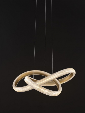 9748155 Lustra Nova Luce MEDORA LED 41W 3600lm 3000K Aluminium & Acrylic Brass Gold Dimabil Triac IP20 [6]