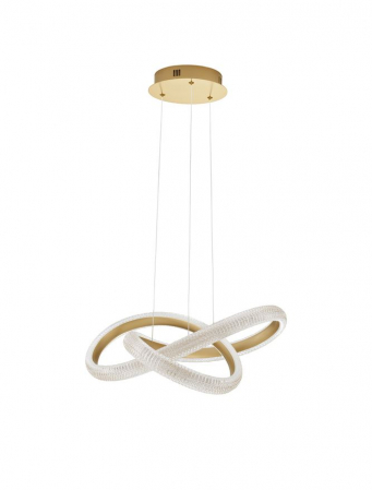 ILUMINAT INTERIOR - 9748155 Lustra Nova Luce MEDORA LED 41W 3600lm 3000K Aluminium & Acrylic Brass Gold Dimabil Triac IP20