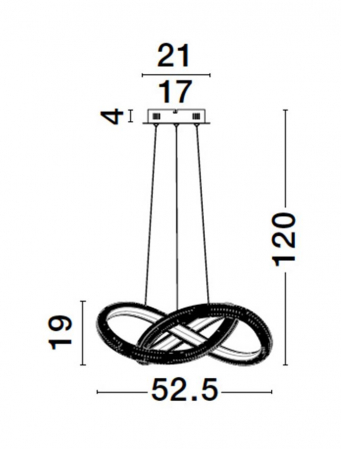 9748155 Lustra Nova Luce MEDORA LED 41W 3600lm 3000K Aluminium & Acrylic Brass Gold Dimabil Triac IP20 [9]