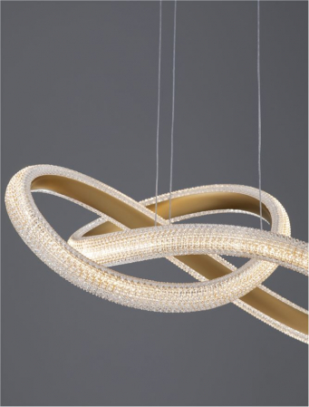 9748155 Lustra Nova Luce MEDORA LED 41W 3600lm 3000K Aluminium & Acrylic Brass Gold Dimabil Triac IP20 [8]