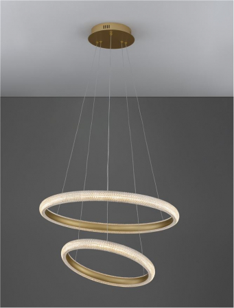 9748156 Lustra Nova Luce MEDORA LED 41W 3600lm 3000K Aluminium & Acrylic Brass Gold Dimabil Triac IP20 [4]