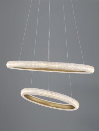 9748156 Lustra Nova Luce MEDORA LED 41W 3600lm 3000K Aluminium & Acrylic Brass Gold Dimabil Triac IP20 [6]