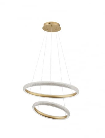 Moderne - 9748156 Lustra Nova Luce MEDORA LED 41W 3600lm 3000K Aluminium & Acrylic Brass Gold Dimabil Triac IP20