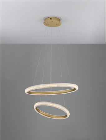 9748156 Lustra Nova Luce MEDORA LED 41W 3600lm 3000K Aluminium & Acrylic Brass Gold Dimabil Triac IP20 [3]